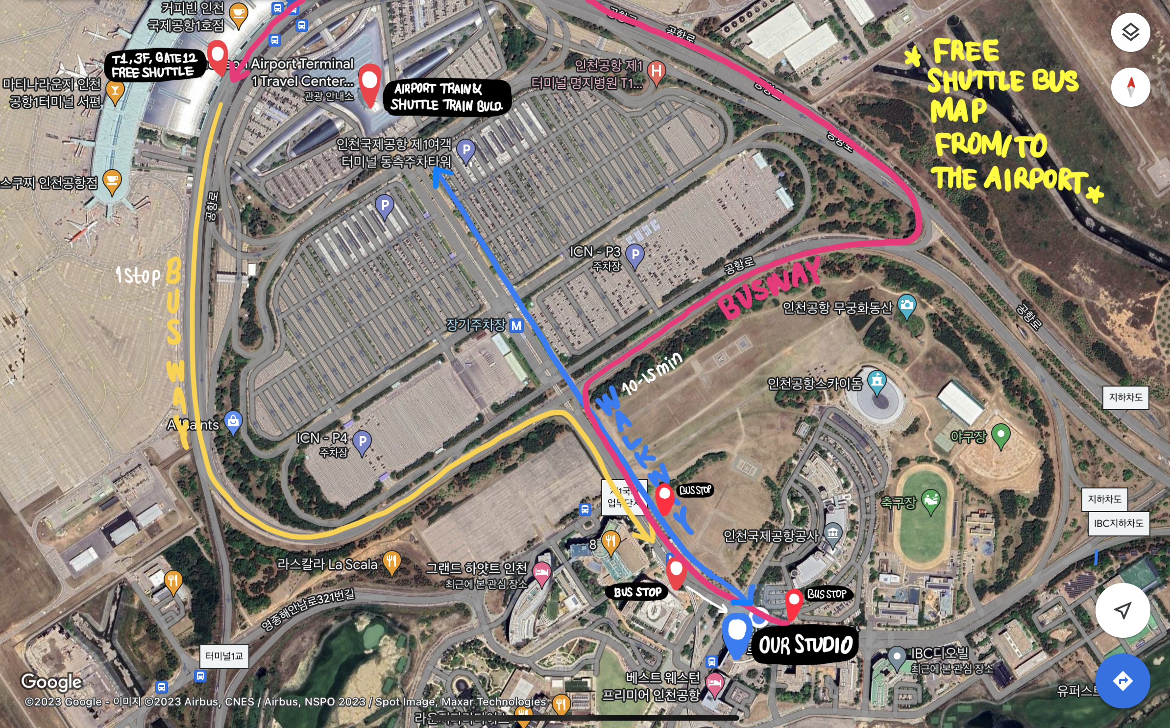 Shuttle route overview map
